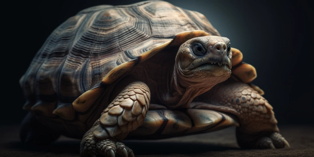 tortuga mora hecha con IA