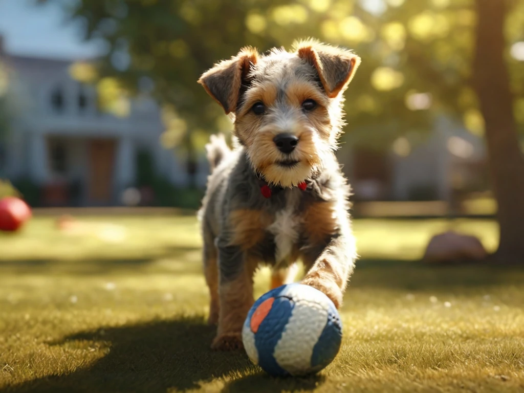 Fox terrier pelo duro cachorro