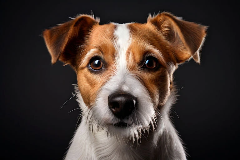Jack Russel Terrier de frente a la cámara